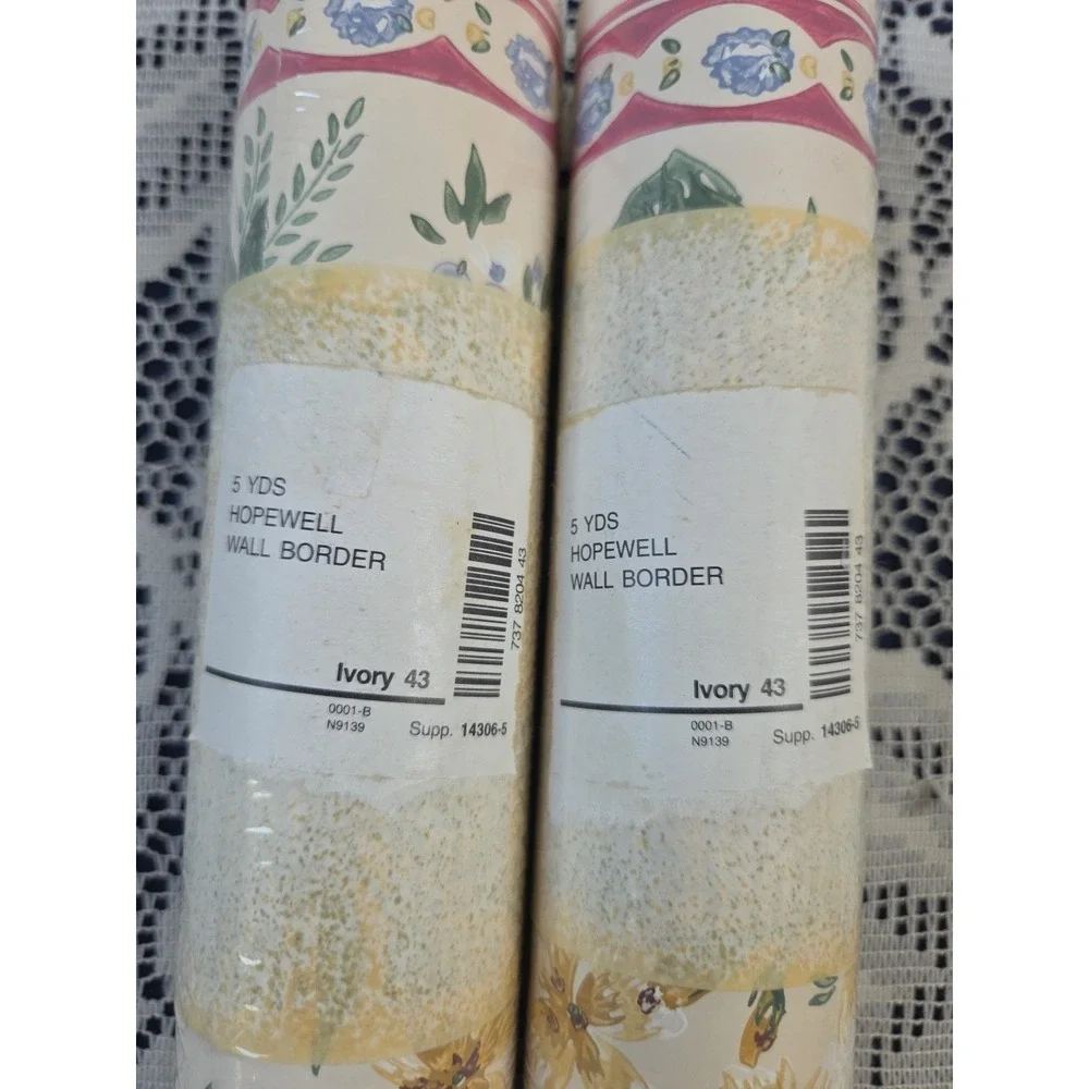 Wallpaper Border Pink Floral Carnations Hopewell Wall Borders 5 Yards X 2 NOS